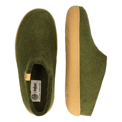 Slipa Maha Wollfilz-Hausschuhe Olive Green