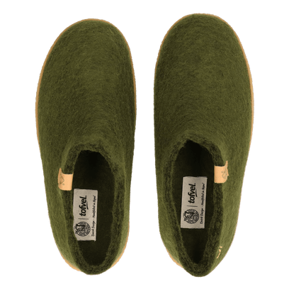 Slipa Maha Wollfilz-Hausschuhe Olive Green